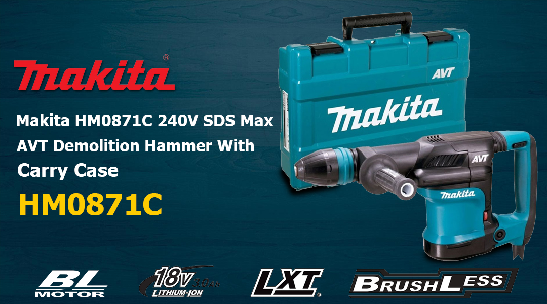 Toptopdeal Makita HM0871C110v Sds Max Avt Demolition Hammer