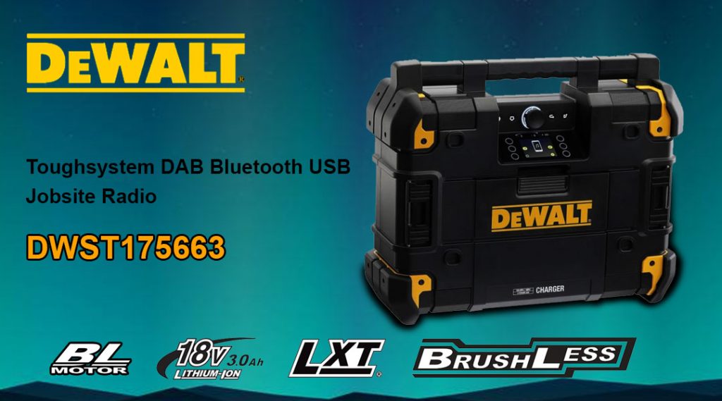 Toptopdeal DeWalt DWST175663 14.4 18V Toughsystem DAB Bluetooth USB Jobsite Radio