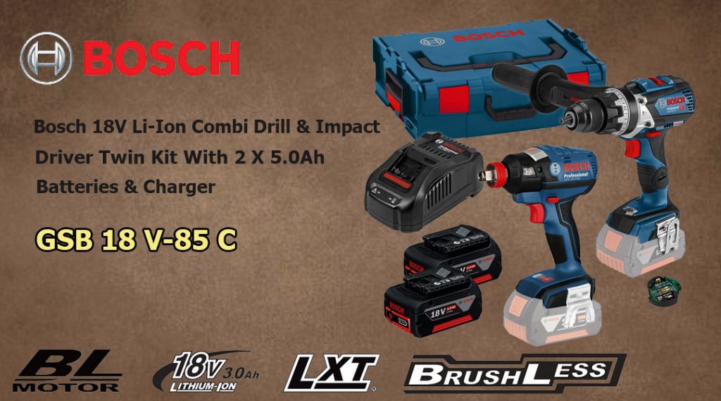 Toptopdeal Best Tools In One Twin Kit-bosch 18v Li-ion Combi Drill & Impact Driver