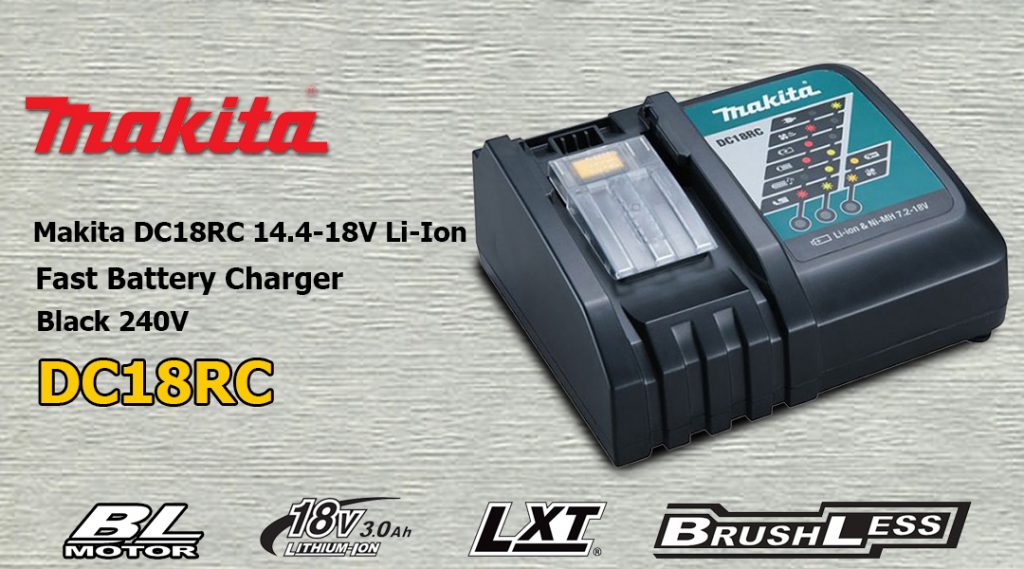 Toptopdeal Makita DC18RC 14.4-18V Li-Ion Fast Battery Charger Black 240V