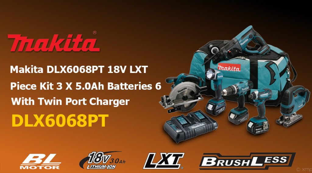 Toptopdeal Makita DLX6068PT18 Volt 6 Piece Combo Kit