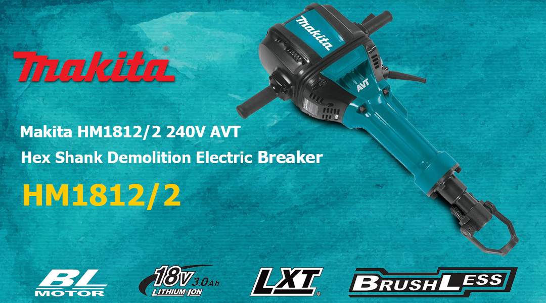Toptopdeal Makita HM1812/2 240V AVT Hex Shank Demolition Electric Breaker