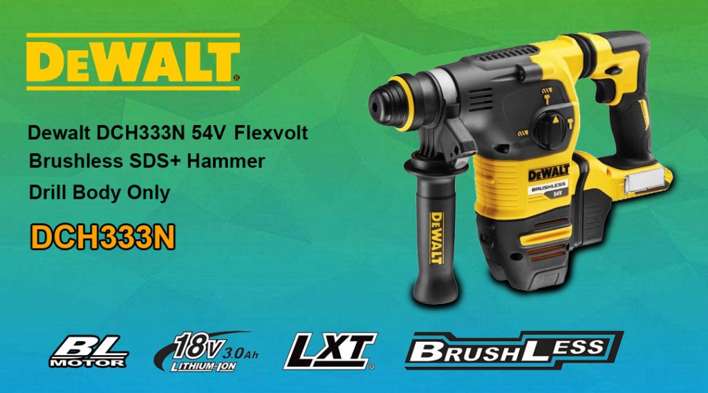 Toptopdeal Dewalt DCH333 54v Brushless Sds+ Plus Hammer Drill
