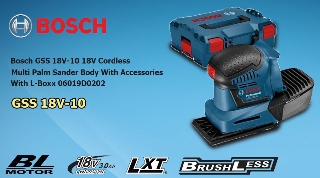 Toptopdeal Bosch GSS 18V-10 18V Cordless Multi Palm Sander