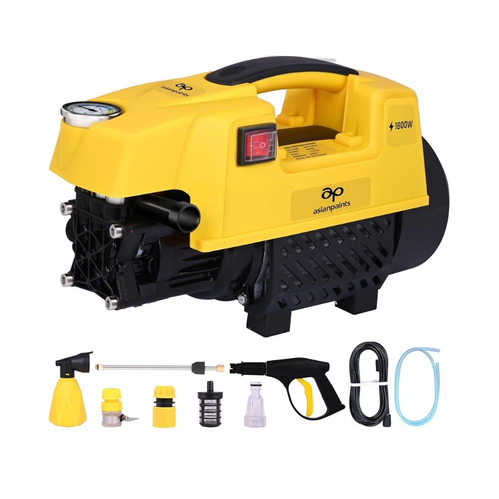 Asian Paints Trucare 1800W High Pressure Washer 120 Bar 7L/Min with 8m Hose & Grip Handle for Car, Bike & Home Cleaning