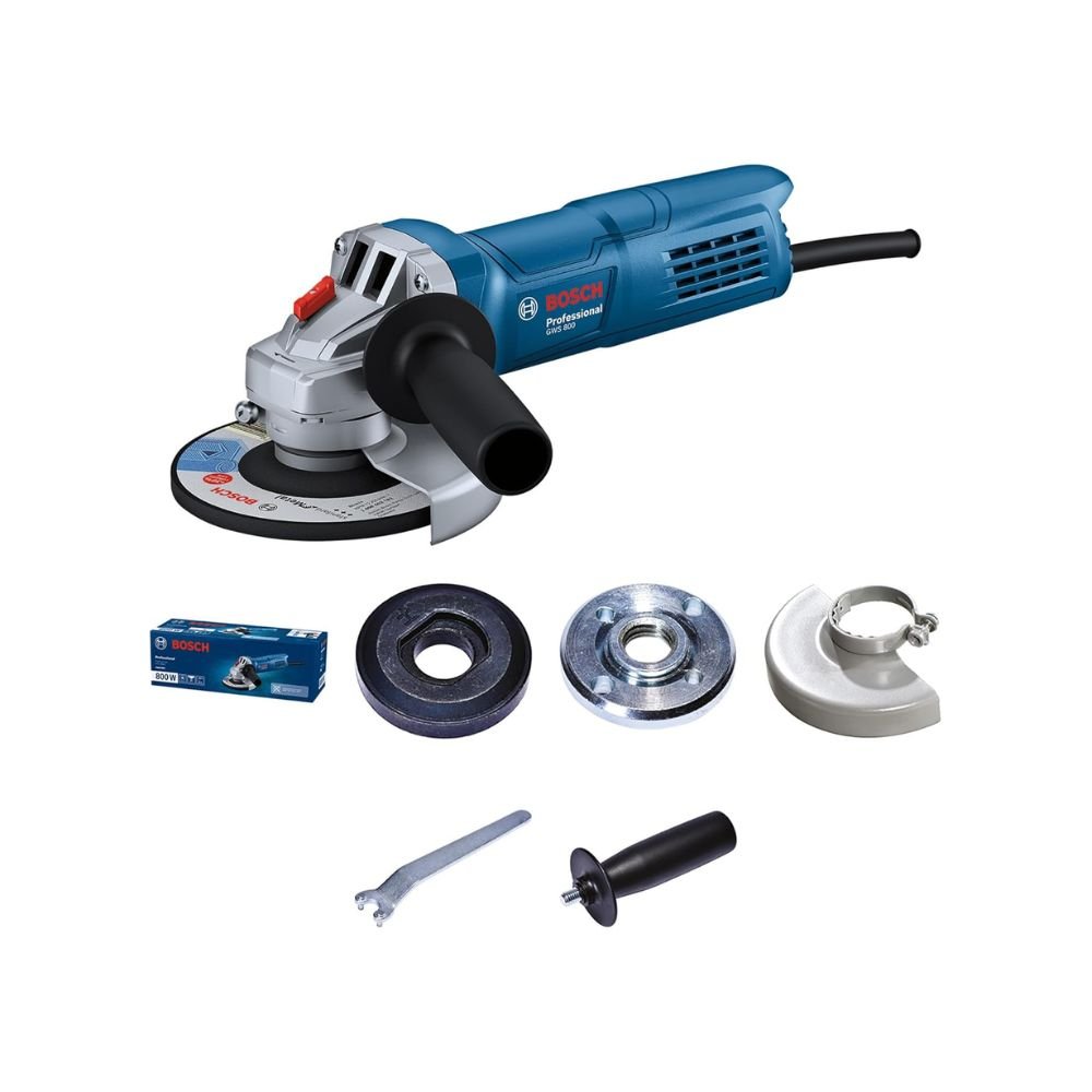 Bosch Professional GWS 800 Angle Grinder 800W 11000 RPM 100mm Disc with M10 Spindle for Cutting & Grinding (1 Year Warranty)