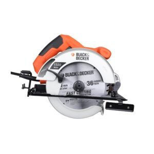 BLACK+DECKER CS1500 1500W 7-Inch (185mm) Circular Saw with 2x 36T TCT Blades for Wood Cutting, DIY & Home Use (Orange & Black)