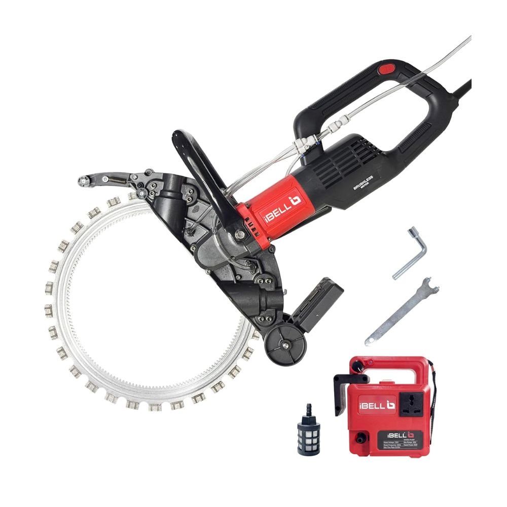 iBELL RS50-40 5000W Brushless Concrete Cutting Ring Saw 410mm Blade, 310mm Depth, 2520 RPM Electric Wall Cutter (220V)