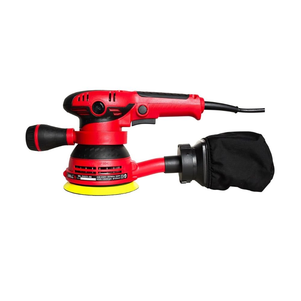 iBELL OS23-46 Random Orbital Sander 300W 125mm, 12000 RPM with Variable Speed & Dust Collection (Corded Electric)