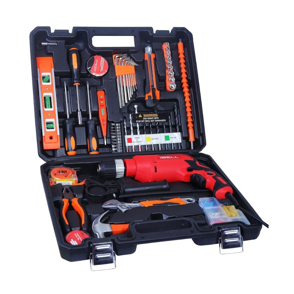 iBELL TD13-100 650W Impact Drill Kit with 115 Accessories, 13mm Keyless Chuck & Copper Armature for Home & Professional Use