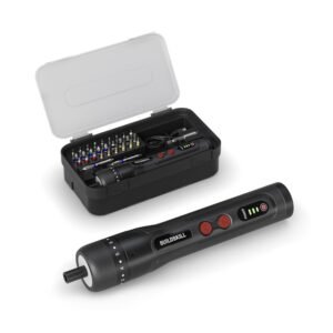 BUILDSKILL 8V Cordless Screwdriver Set 31PCS, 1600mAh Battery, S2 & CR-V Magnetic Bits, Forward/Reverse, USB-C Charging