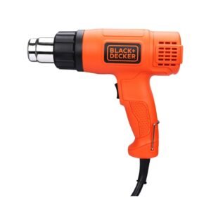 BLACK+DECKER KX1800-B1 1800W Dual Temperature Heat Gun with High-Speed Airflow, 3m Cable for Paint Removal, Adhesives & Shrink Wrapping (Orange & Black)