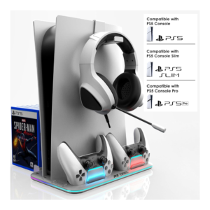 Ant Esports Gaming Cooling Stand with Dual Cooling Fans, RGB Lighting & Adjustable Laptop/Console Cooling Controller Dock