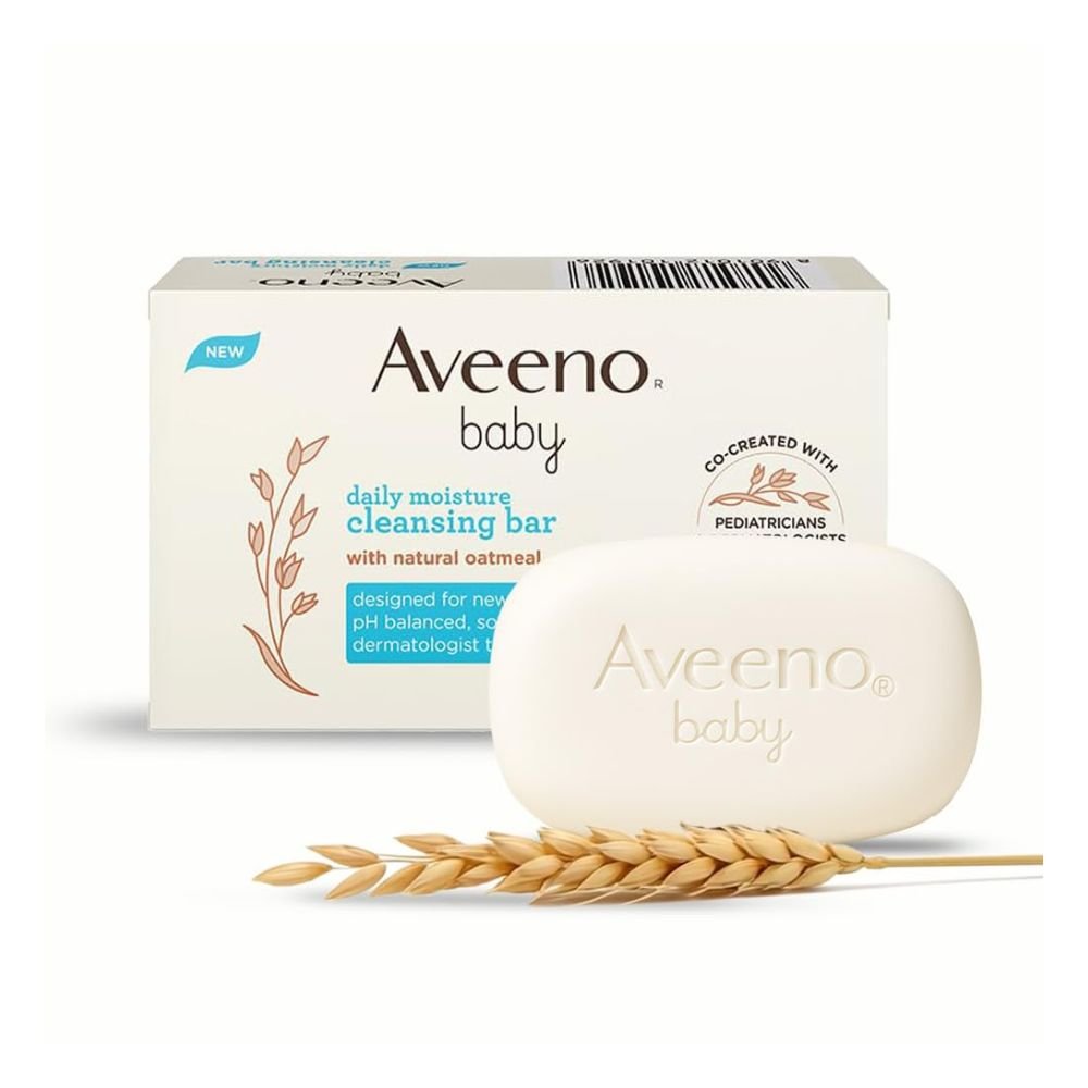 Aveeno Baby Daily Moisture Cleansing Bar 75g with Natural Oatmeal, Glycerin & Shea Butter