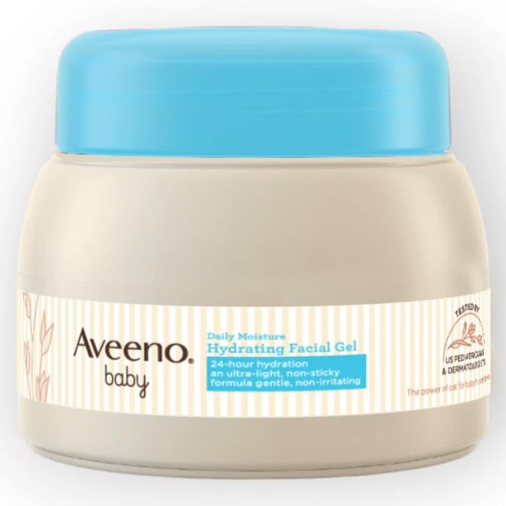 Aveeno Baby Daily Moisture Hydrating Facial Gel Cream with Natural Oat Extract – Lightweight 24-Hour Hydration Facial Moisturizer for Sensitive Baby Skin