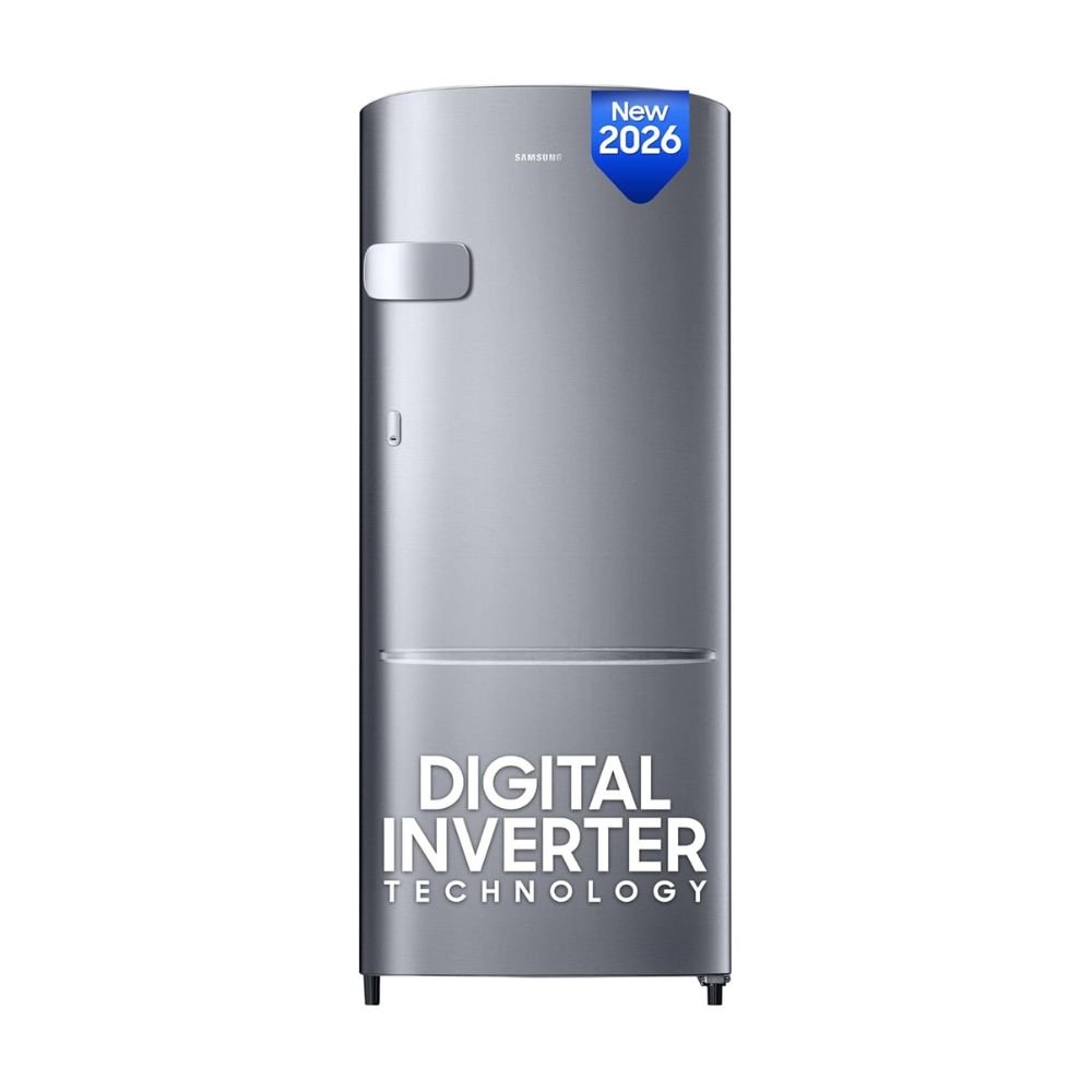Samsung 183L Direct Cool Single Door Refrigerator with Digital Inverter Compressor, Stabilizer Free Operation & Toughened Glass Shelves | RR20H1Y23S8/HL