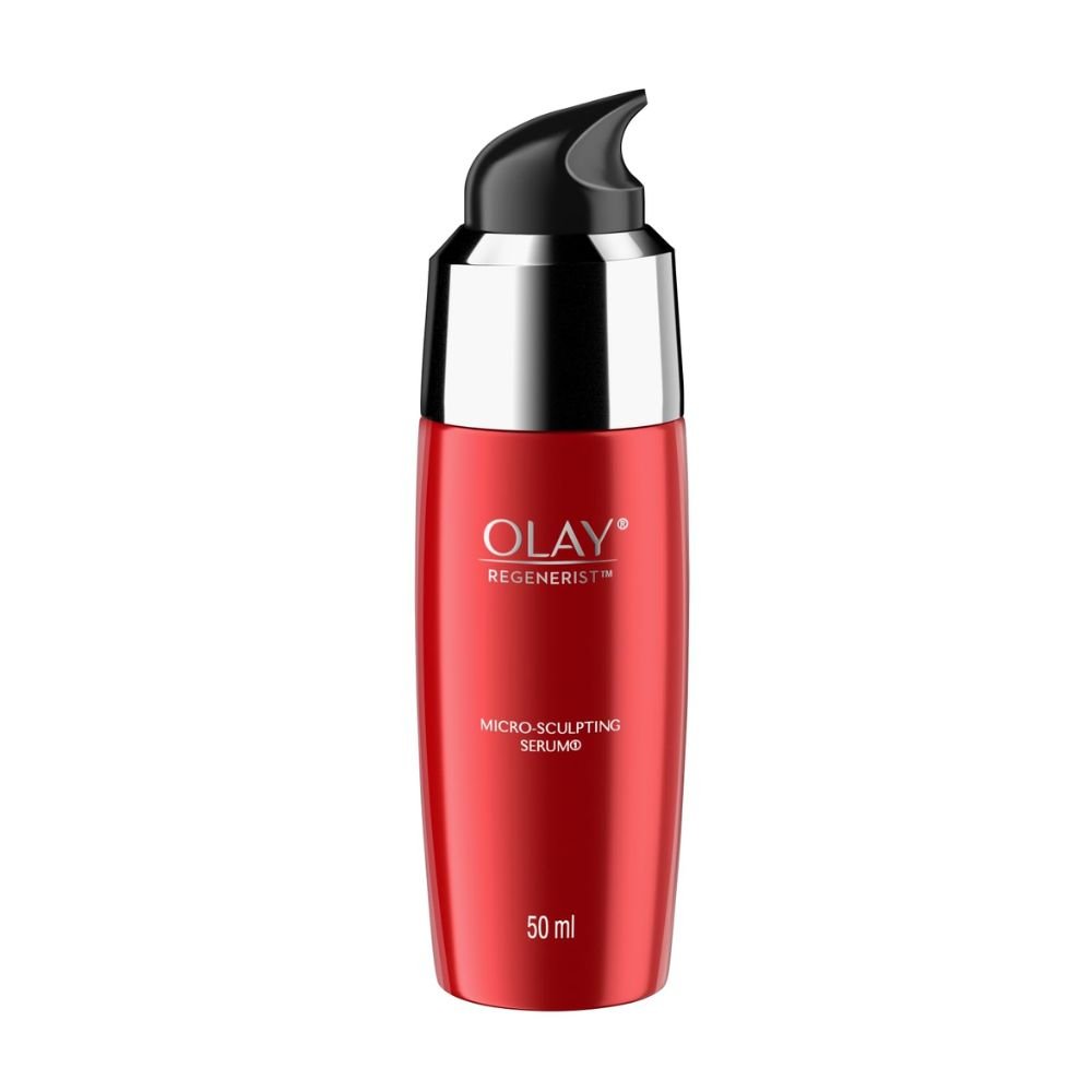 Olay Regenerist Microsculpting Serum 50ml with Hyaluronic Acid, Niacinamide & Peptides – Hydrated, Plump & Bouncy Skin