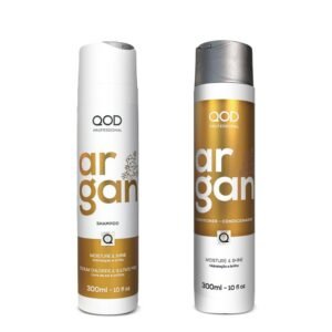 QOD Professional Argan Oil Moisturizing Shampoo & Conditioner Combo for Dry & Damaged Hair – Sulfate-Free Hair Care Set