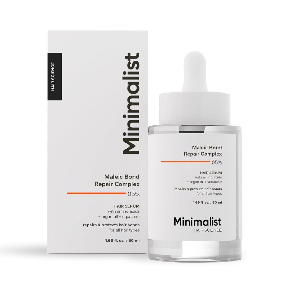 Minimalist Maleic Bond Repair Complex 5% Hair Serum with Squalane for Damaged Hair – Strengthening & Repair Treatment