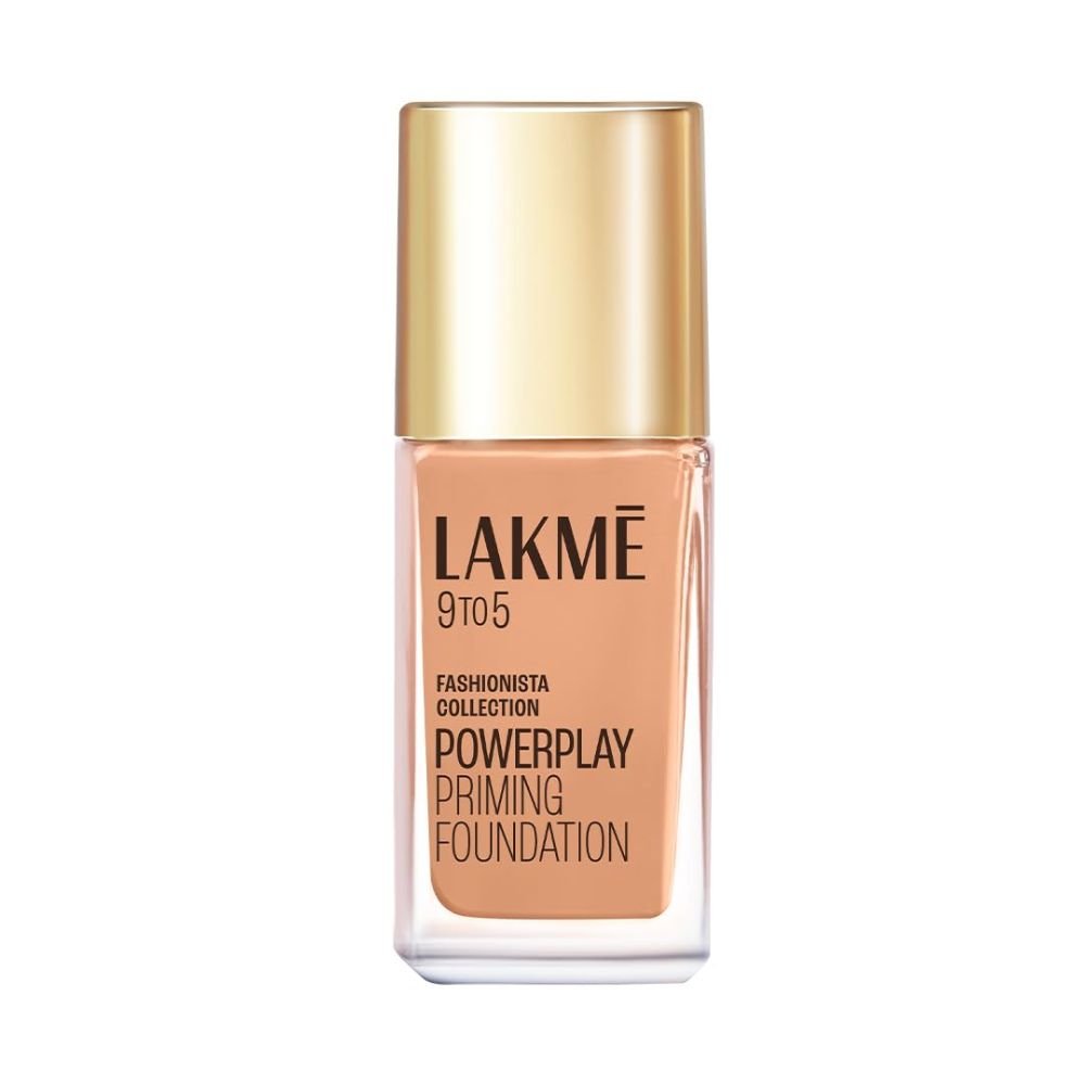 Lakmé Powerplay Priming Foundation 25ml – SPF 20, Medium to Full Coverage, Neutral Honey