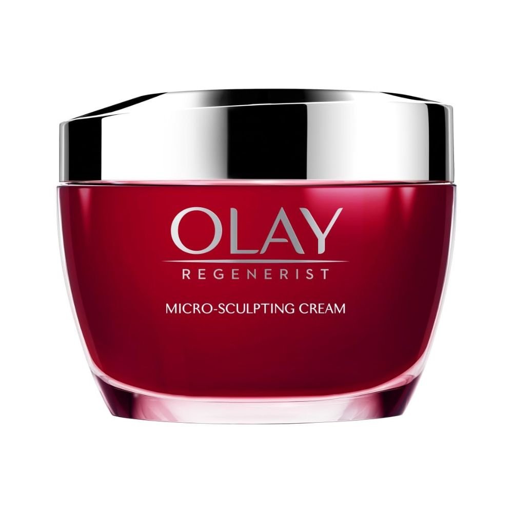 Olay Regenerist Microsculpting Day Cream 50g with Hyaluronic Acid, Niacinamide & Peptides – Hydrated, Plump & Bouncy Skin