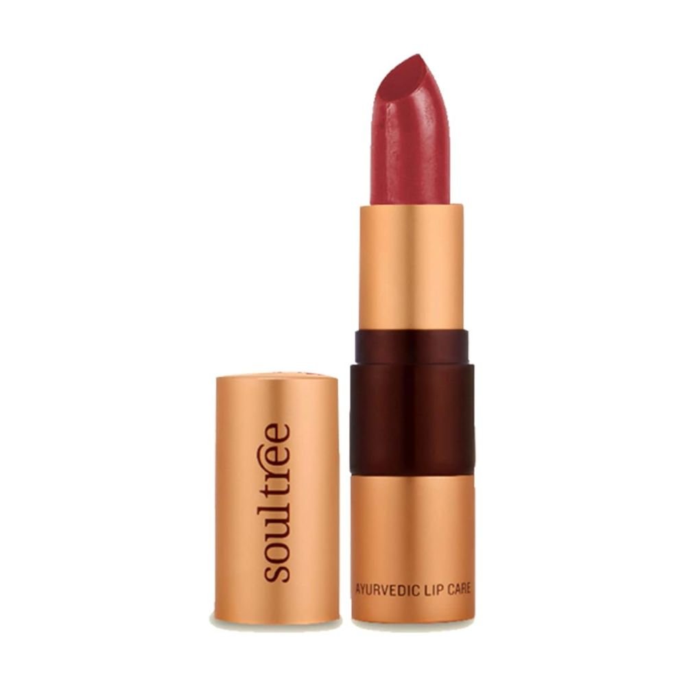SoulTree Ayurvedic Lipstick Sunshine 655 – Natural Moisturising Herbal Lip Color with Organic Ghee & Almond Oil