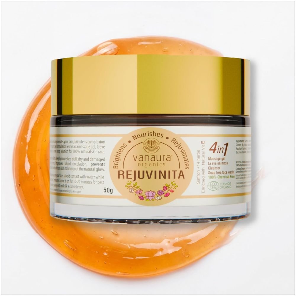 Vanaura Organics REJUVINITA Organic Cleanser – Gentle Herbal Face Cleanser for Deep Cleansing & Skin Rejuvenation