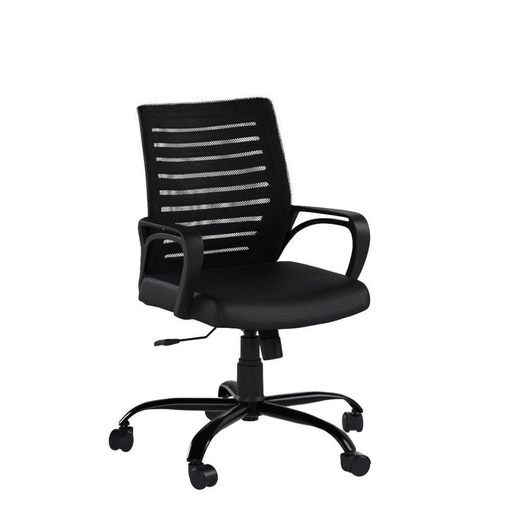 beAAtho® Verona Mesh Mid-Back Ergonomic Office Chair with Tilting Mechanism, Comfortable Seat & Heavy Duty Metal Base – Black