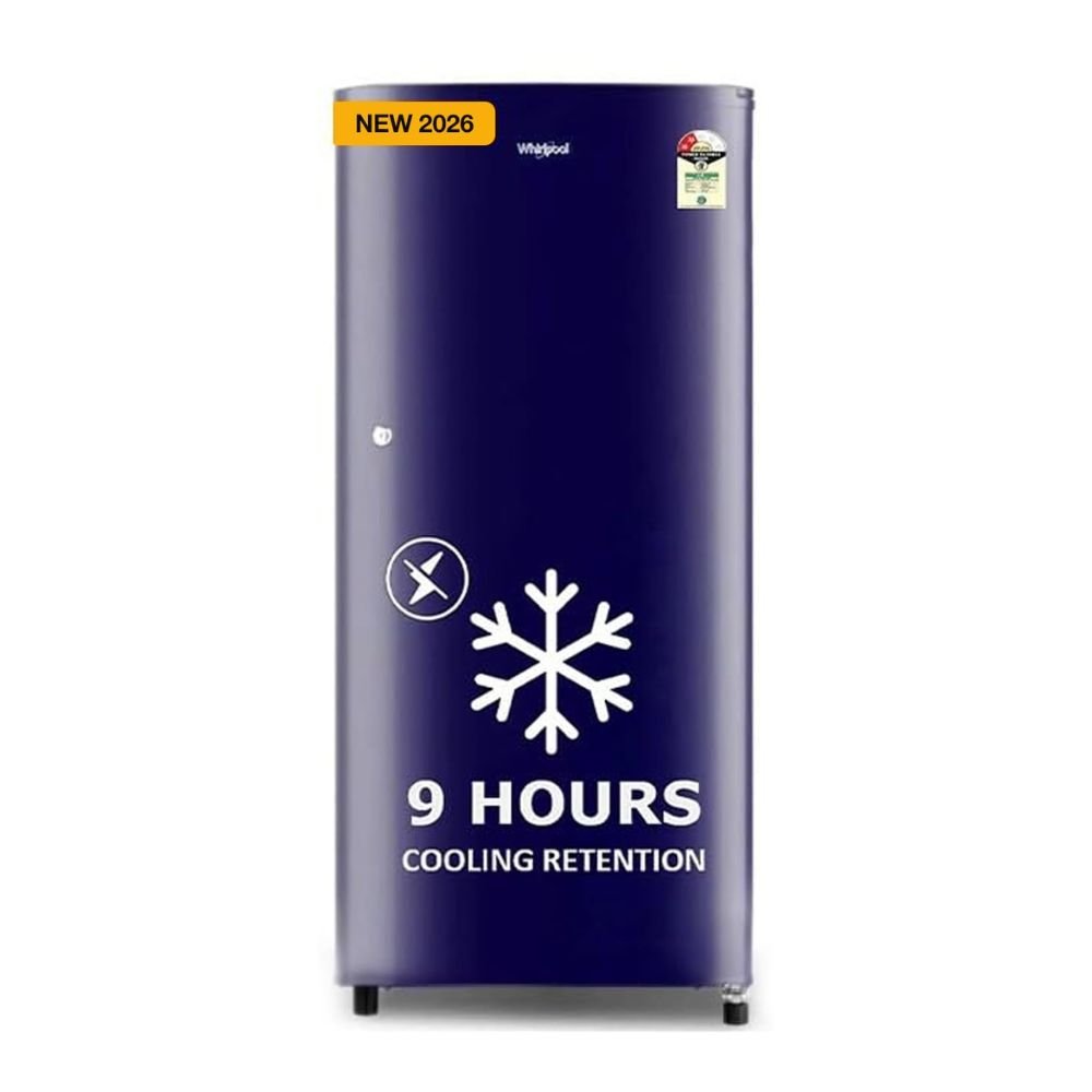 Whirlpool 205 WDE Single Door Direct Cool Refrigerator – Sapphire Blue Energy Efficient Fridge for Small Families