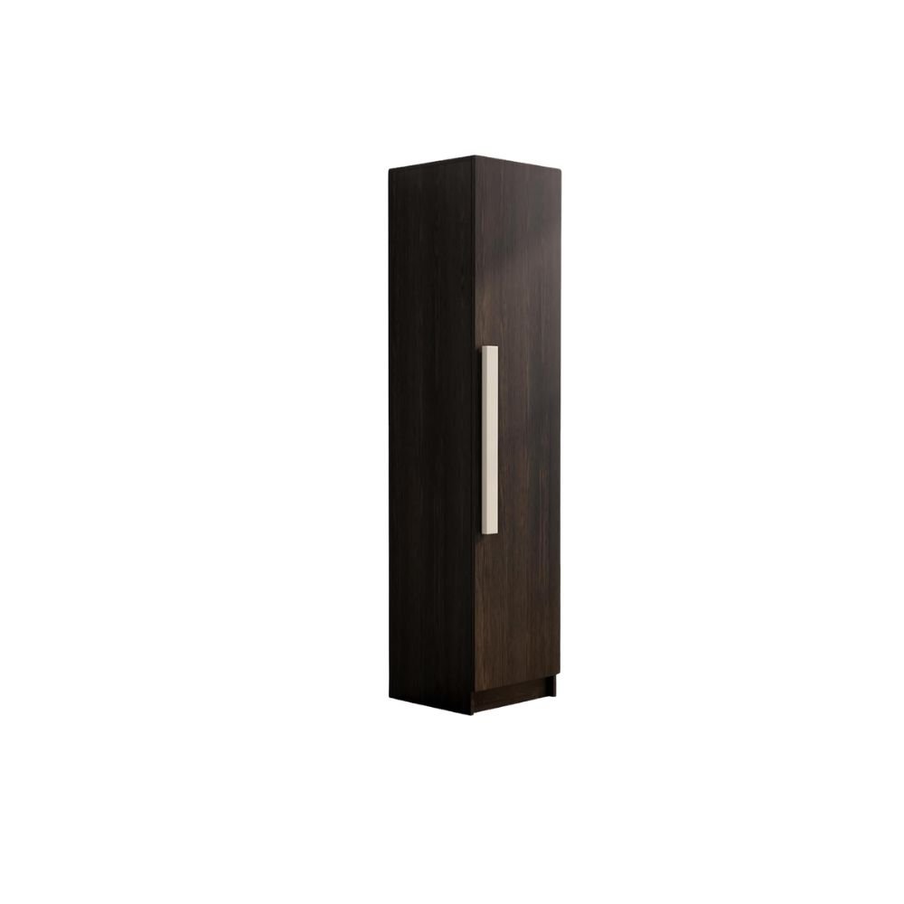 Bniture Wooden Almirah 1 Door Wardrobe for Bedroom – Solid Storage Cabinet with Huge Space (Flower Wenge Finish, 42D x 43W x 183H CM, 3 Year Warranty)
