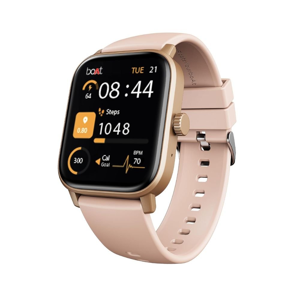 Boat Wave Call 3 Smartwatch 1.83” HD Display, Bluetooth Calling, Functional Crown, IP68 Waterproof, Heart Rate & SpO2 Monitor – Spring Blossom