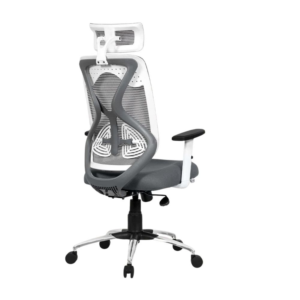 Da URBAN® Merlion High Back Mesh Ergonomic Office Chair with Adjustable Armrests, Lumbar Support & Tilt Lock – Grey (3 Years Warranty)