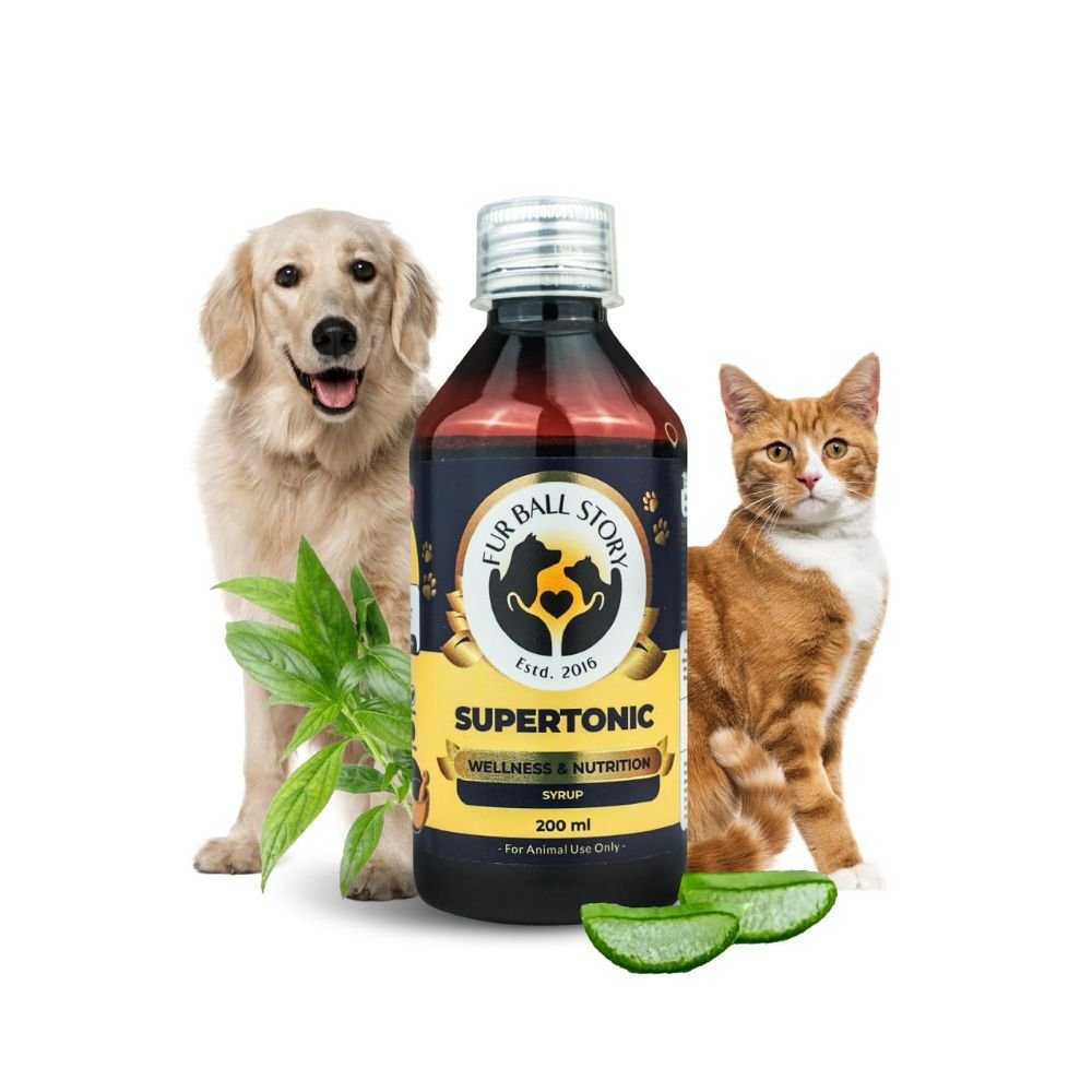 FUR BALL STORY Supertonic Multivitamin Syrup for Dogs & Cats – Complete Health & Immunity Support Formula
