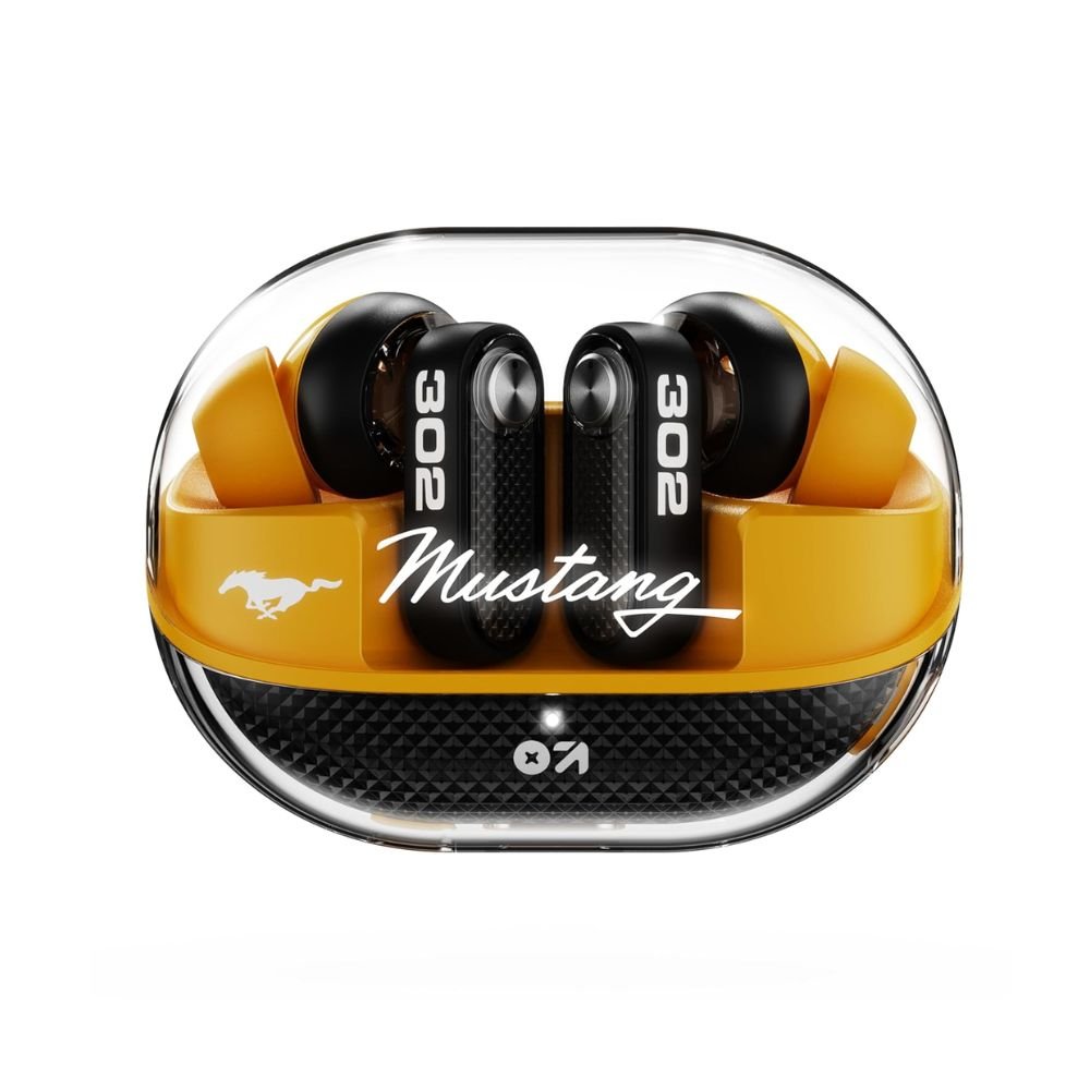 GOBOULT Mustang Sprint Wireless Earbuds with 60H Playtime, 32dB ANC, Quad Mic ENC, Dual Device Pairing, Bluetooth 6.0 – Turbo Yellow