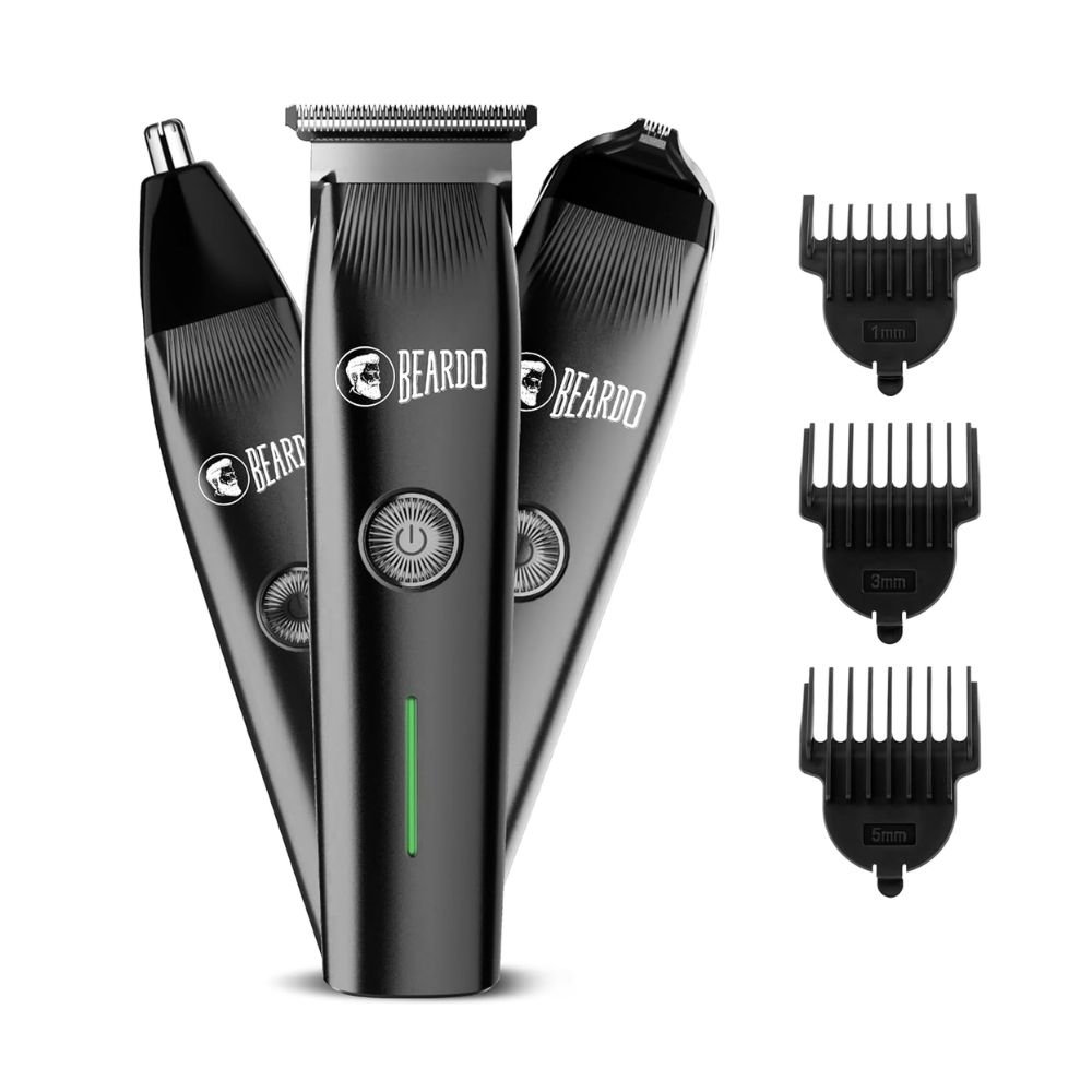 Beardo Ape-X Multipurpose Trimmer for Men – Cordless Grooming Kit with Precision Blades for Beard, Hair & Body Styling
