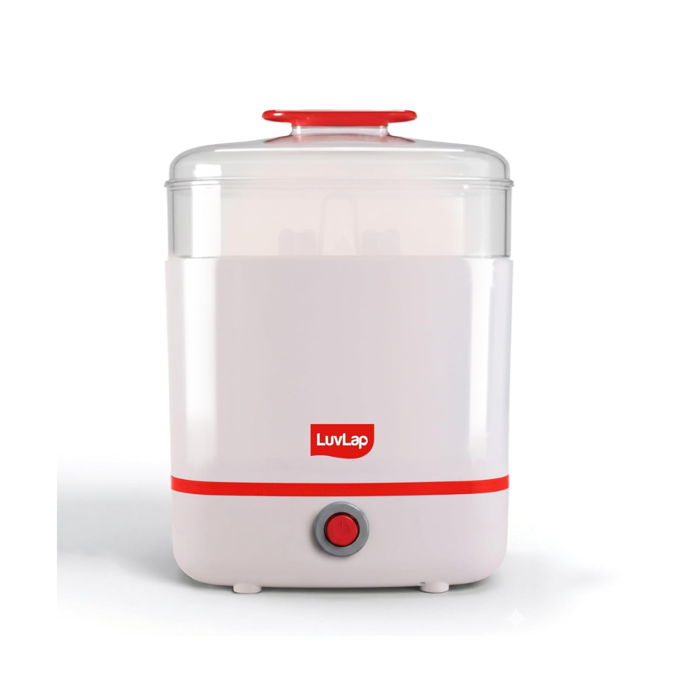 LuvLap 3-in-1 Electric Steam Sterilizer for Baby Bottles, Superfast 8-Minute Sterilization, BPA-Free, Auto Shut-Off, Large Capacity