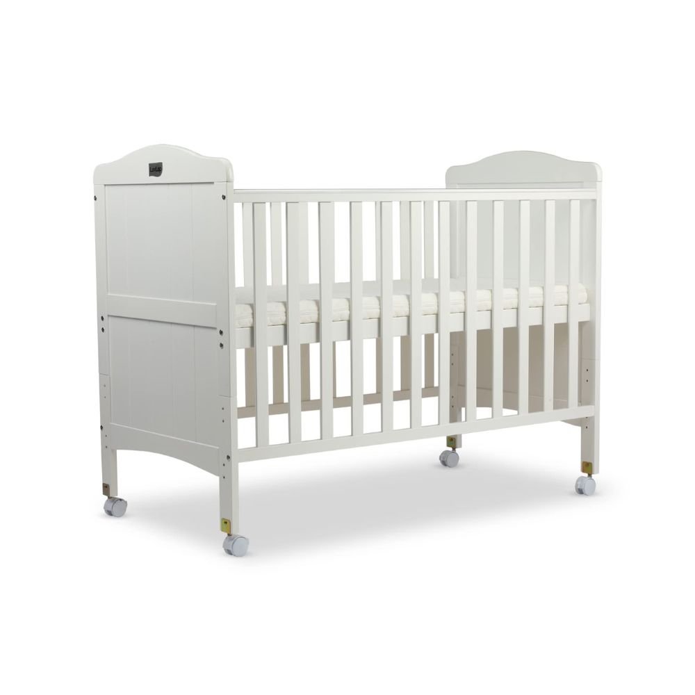 LuvLap Cot C-65 Wooden Baby Cot with Adjustable Mattress Height Safety Rails Convertible Toddler Bed Strong Frame Nursery Sleeping Cot for Newborns and Kids