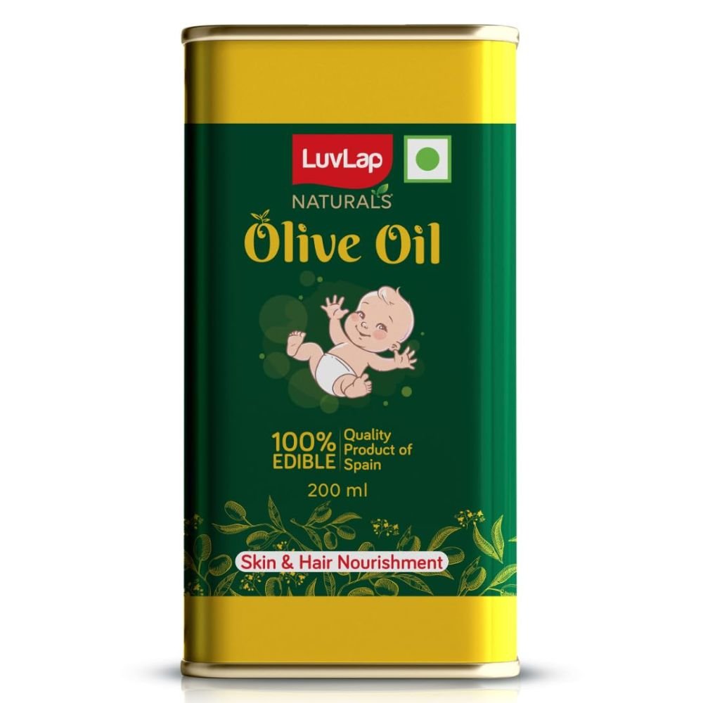 LuvLap Naturals Baby Massage Oil with Natural Oils – Gentle Herbal Massage Oil for Baby Bone Strength, Muscle Growth & Skin Nourishment