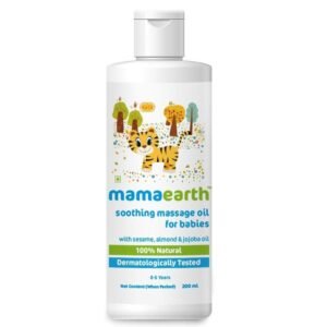 Mamaearth Soothing Baby Massage Oil with Sesame, Almond & Jojoba Oil – Natural Massage Oil for Strong Bones, Muscle Growth & Soft Baby Skin
