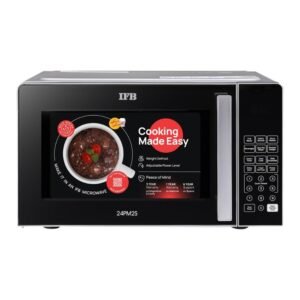IFB 24L Solo Microwave Oven 24PM2S with Continental Recipes, Quick Heating Technology, Multiple Power Levels & Easy Digital Controls for Modern Kitchens