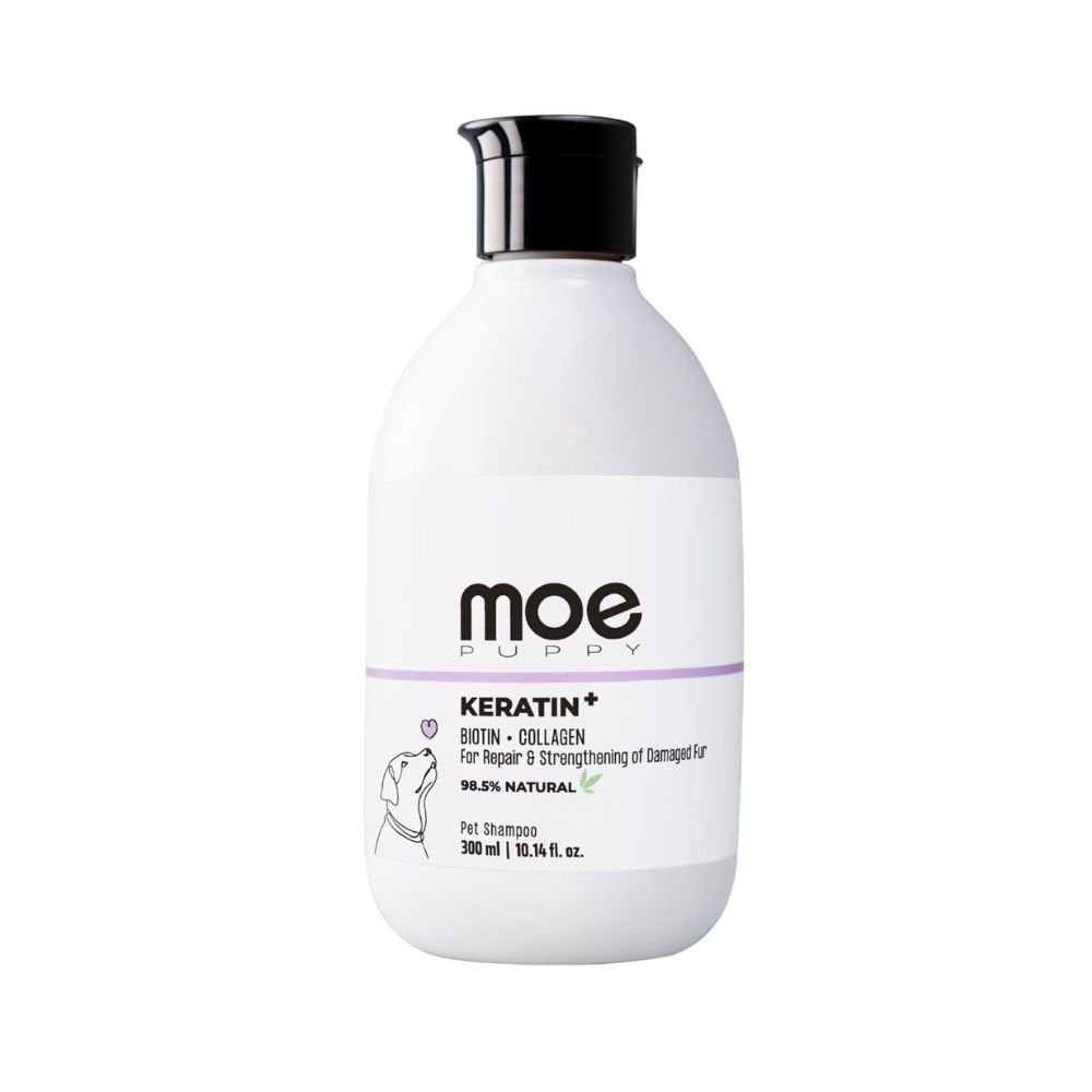Moe Puppy’s Keratin Plus Protein Shampoo for Dogs and Cats Deep Nourishing Coat Repair Hydrating Pet Grooming Shampoo