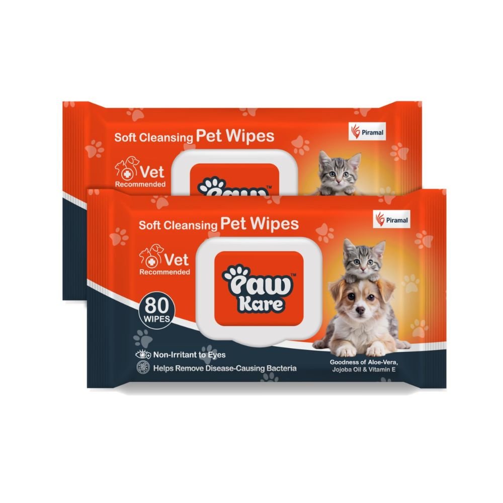 PawKare Pet Wipes for Dogs and Cats Gentle Cleaning Grooming Wipes for Paws Body and Hygiene Care