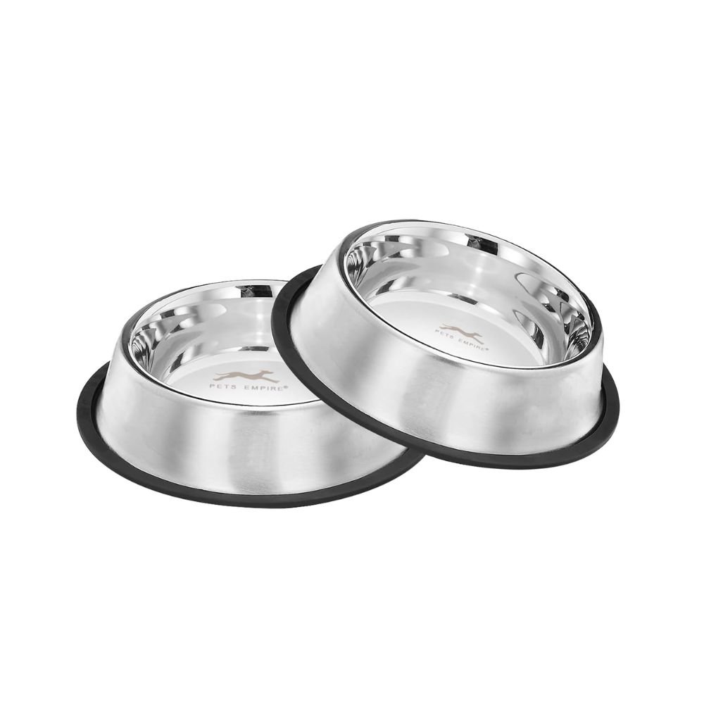 Pets Empire Stainless Steel Dog Bowl Anti Slip Durable Feeding Bowl for Dogs and Cats