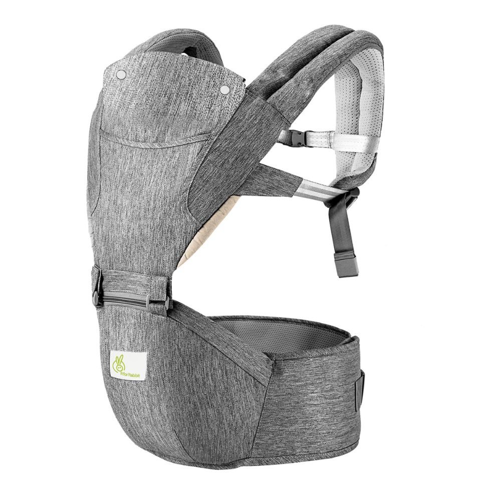 R for Rabbit 4-Position Adjustable Kangaroo Baby Carrier with Ergonomic Neck Support Breathable Fabric Multi-Carry Baby Carrier Bag for Infants and Toddlers