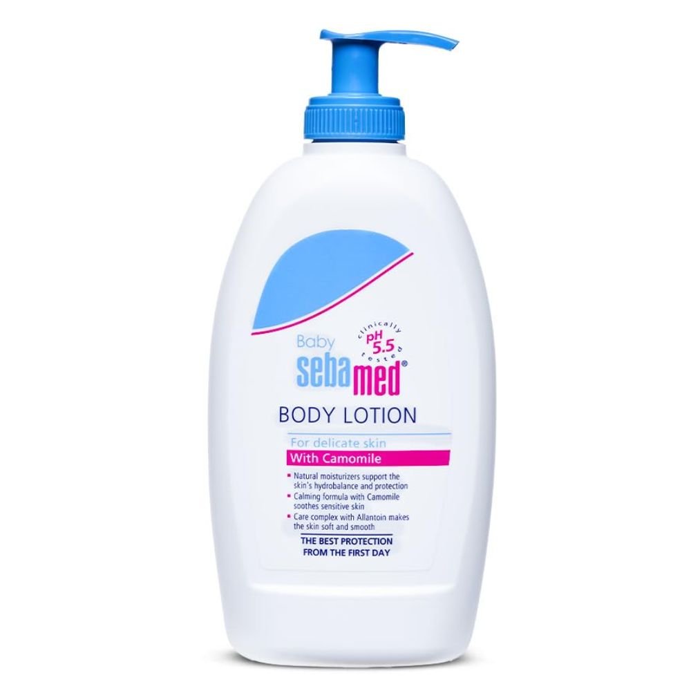 Sebamed Baby Lotion 400ml with pH 5.5 & Chamomile – Moisturizing Lotion for Newborn Sensitive Skin Protection