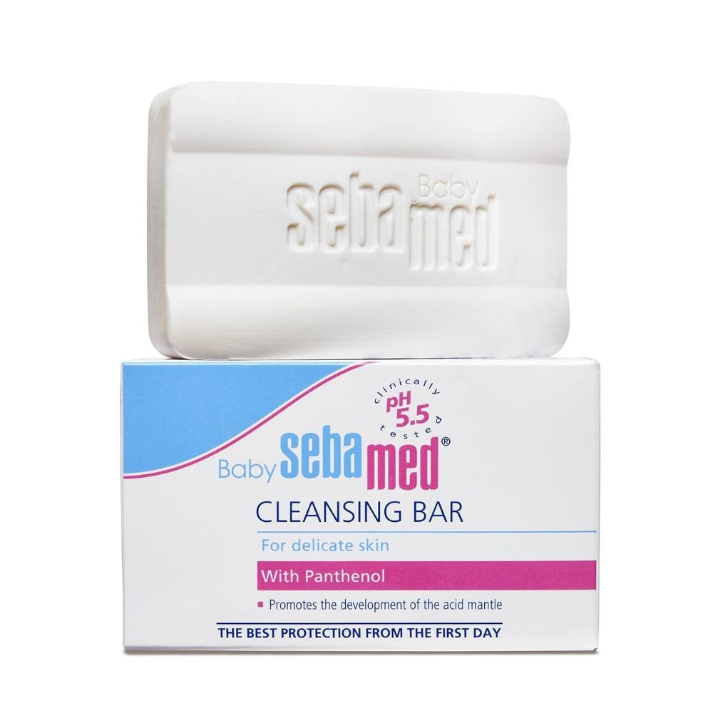 Sebamed Baby Cleansing Bar 100g pH 5.5 Soap-Free Baby Bath Bar with Panthenol & Amino Acids