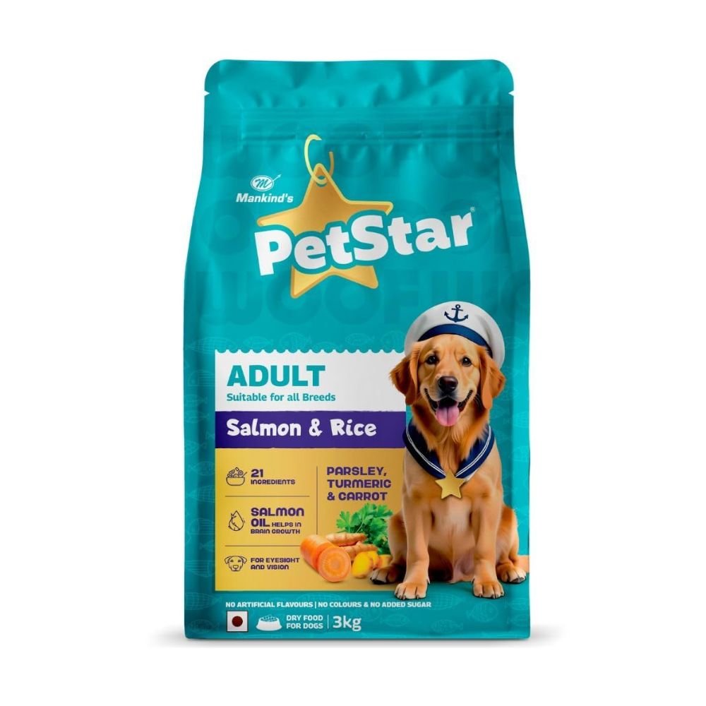 Mankind Petstar Adult Dry Dog Food High Protein Balanced Nutrition Complete Daily Diet for Adult Dogs