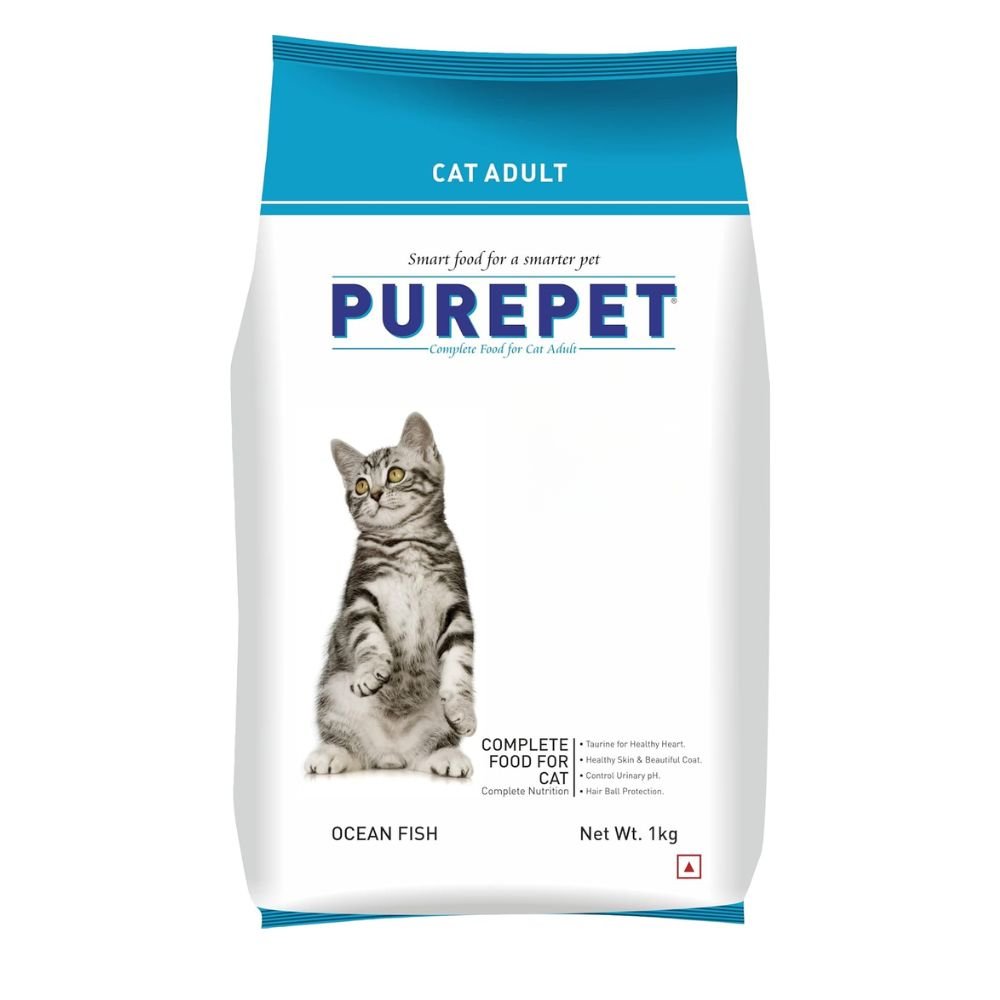 Purepet Adult Dry Cat Food High Protein Balanced Nutrition Tasty Formula for Healthy Adult Cats