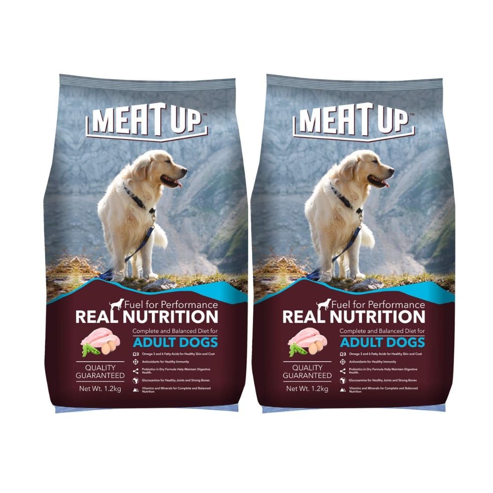 Meat Up Adult Dry Dog Food High Protein Complete Balanced Nutrition Daily Diet for Adult Dogs