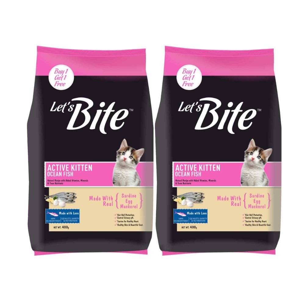Let’s Bite Active Kitten Dry Cat Food High Protein Complete Nutrition Growth Formula for Kittens